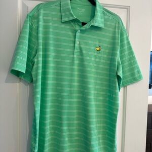 Masters Green Striped Polo Shirt